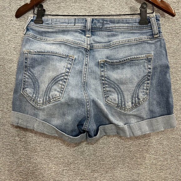 Hollister Jean Shorts Women Size 26 Blue Light Wash High Rise Boyfriend Denim - Picture 13 of 13